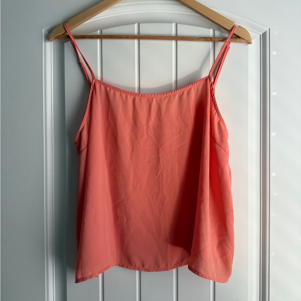 Lush Coral Spaghetti Strap Women's Top